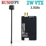 RushFPV 3.3G 2W VTX Wireless Video and VRX with 16 Channels Accessory for RC UAV